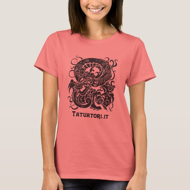 Tattooer Dragon BW Tee (Framsida)