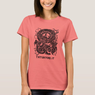 Tattooer Dragon BW Tee Shirt