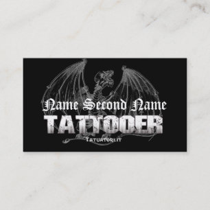 Tattooer medeltida drake visitkort