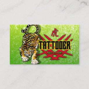 Tattooer tiger visitkort