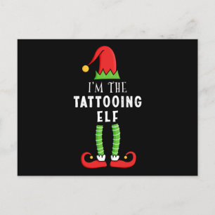 Tattooing Elf-julmatchande familjegåva Vykort