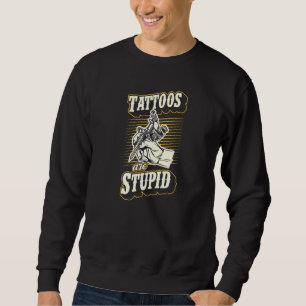 Tattoos är ett futtigt ironiskt sarkastiskt tatuer lång ärmad tröja