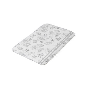 Tattoos Grått White Mönster Badrumsmatta