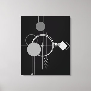 Tattoos Modern Art Deco   Monokrom minimalism Canvastryck
