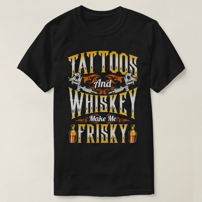 Tattoos och gör mig riskabel t shirt (Design framsida)