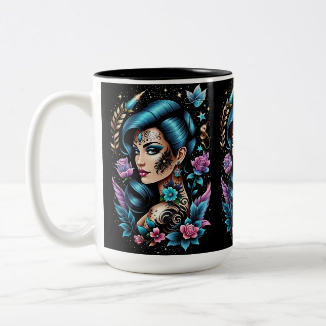 Tattoos och Ro Två-Tonad Mugg (Vänster)