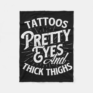 Tattoos Söt Ögon och tjock lår - gym Fitness Fleecefilt