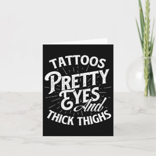 Tattoos Söt Ögon och tjock lår - gym Fitness Kort