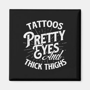 Tattoos Söt Ögon och tjock lår - gym Fitness Magnet
