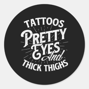 Tattoos Söt Ögon och tjock lår - gym Fitness Runt Klistermärke