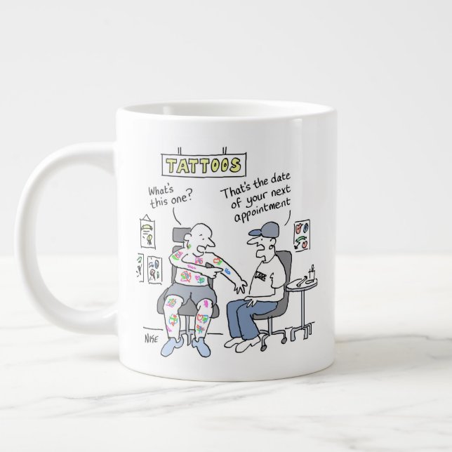 Tattoos Theme Funny Tattooist Jumbo Mugg (Vänster)