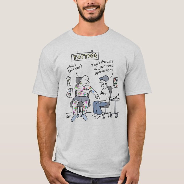 Tattoos Theme Funny Tattooist T Shirt (Framsida)
