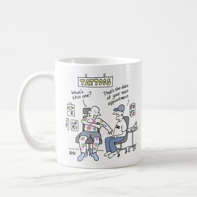 Tattoos Theme Funny Tattooists Kaffemugg (Vänster)