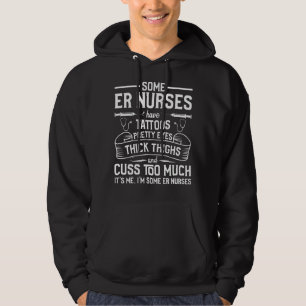 Tattoos Thick Thighs Söt Öga Er Nurse Hoodie