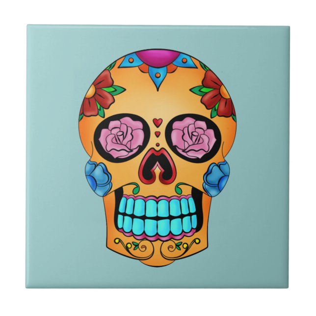 Tattosocker Skull Kakelplatta (Framsidan)