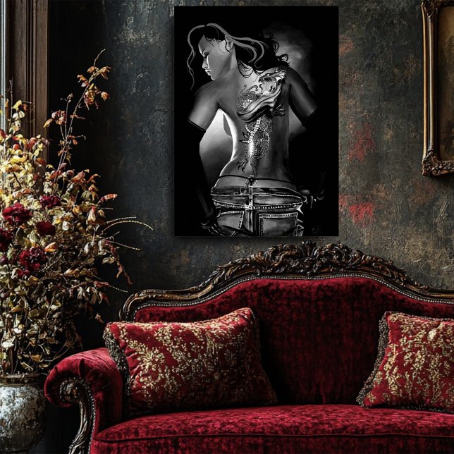 Tattosvart och vitt poster (Skapare uppladdad)