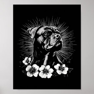 Tattot för Boxer Hund älskare Retro Stil _1 Poster