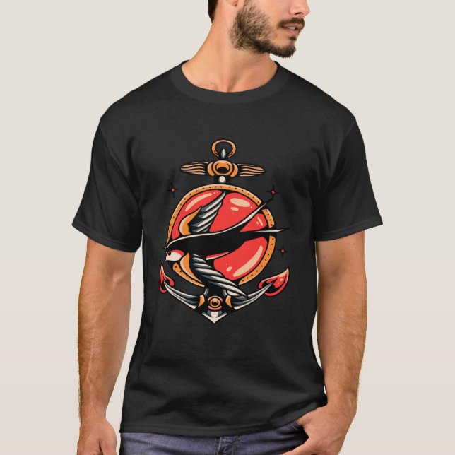 Tattototoing Tribal Symbol Artist Pullover Hoo T Shirt (Framsida)