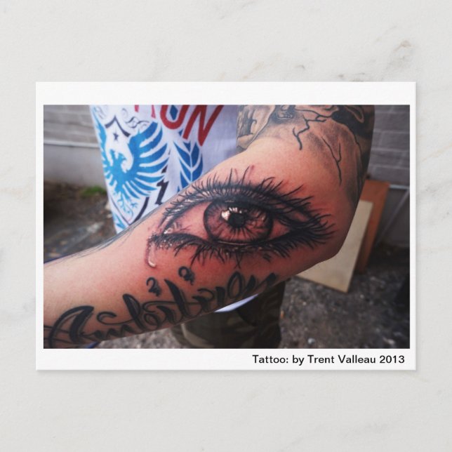Tattovykort för öga vykort (Framsida)