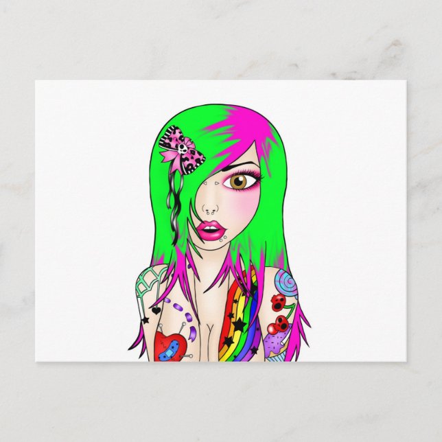 Tatty Lizzie Vykort (Framsida)