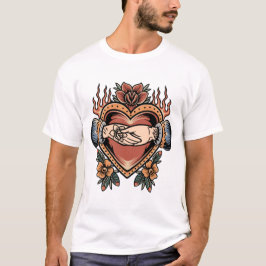 Tatudesign för kärlek och ro t shirt