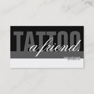tatuera en vän överdrar rabattkort
