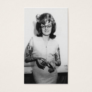 Tatuerad exponeringsglaschick visitkort