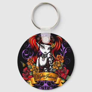 Tatuerad gotisk Fae för Terra ro fantasi Keychain Nyckelring