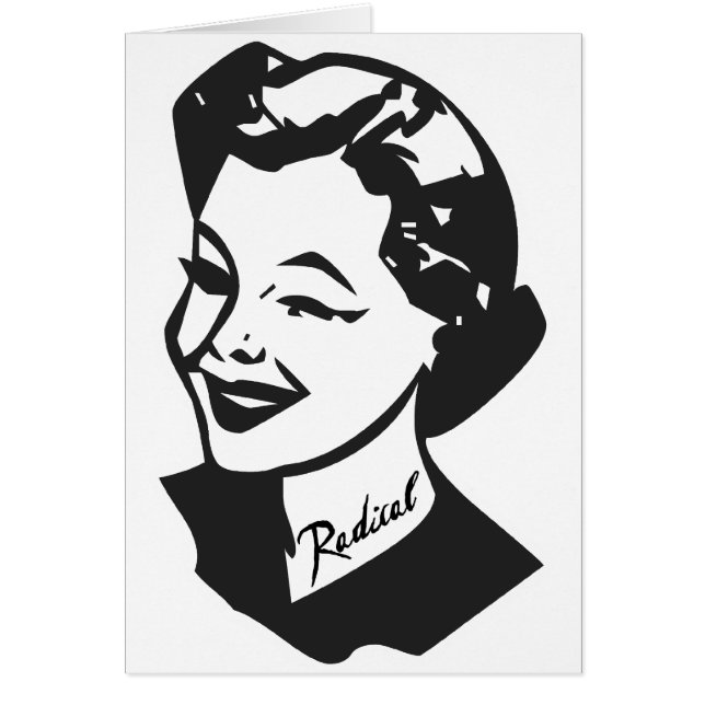 Tatuerad hemmafru - radikal hälsningskort (Framsidan)