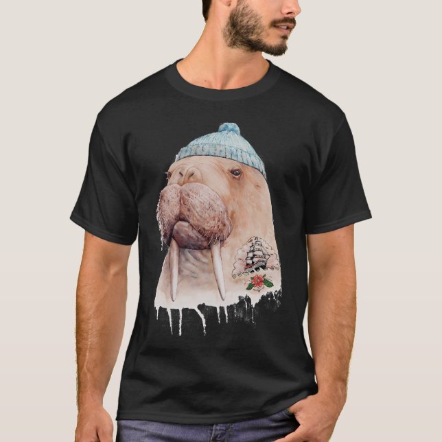 Tatuerad Valross T Shirt (Framsida)