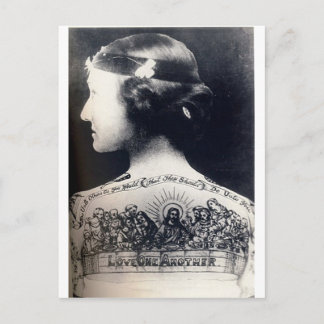 Tatuerade flapper - kärlek varandra vykort