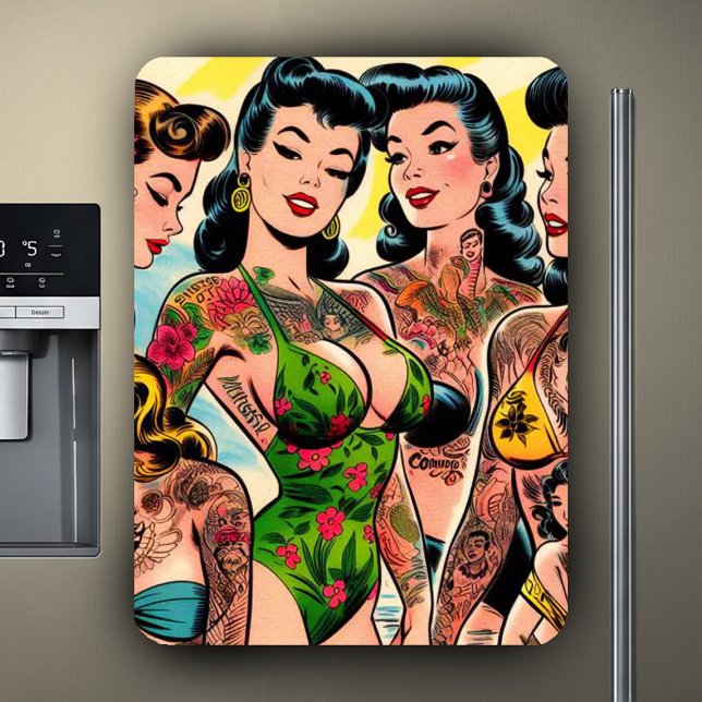 Tatuerade serieteckningar flickor magnet (Skapare uppladdad)