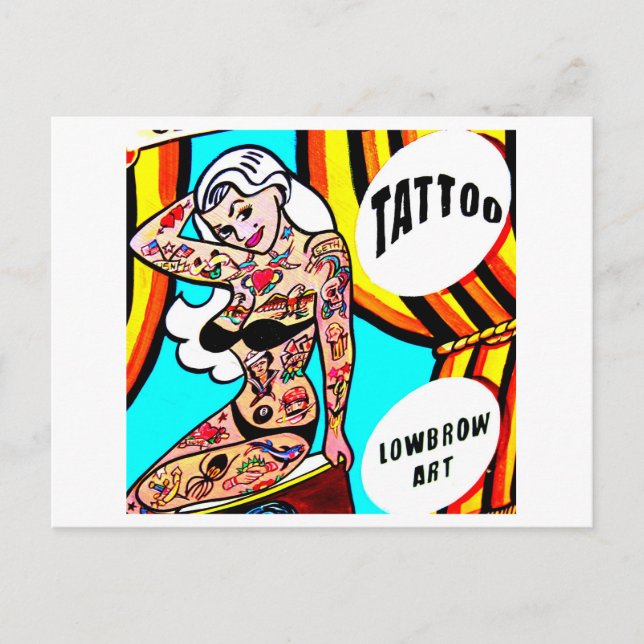 Tatuerat vykort från dam (Framsida)
