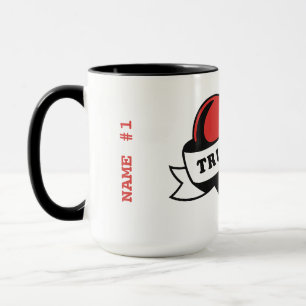 Tatuering Äkta Kärlek Hjärtan Klassisk Romantisk Mugg