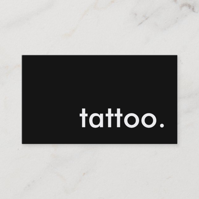 tatuering. (anpassadet färg) visitkort (Framsida)