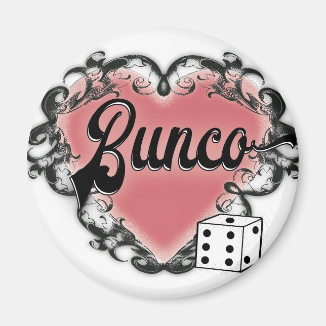 tatuering av bunco-hjärta magnet (Framsidan)