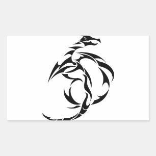 Tatuering av fästingar rektangulärt klistermärke