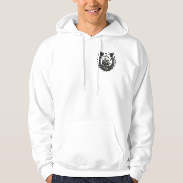 tatuering av lyckligt hästskotsk hoodie (Framsida)