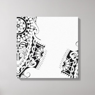 Tatuering av polynesisk maskingrupp canvastryck
