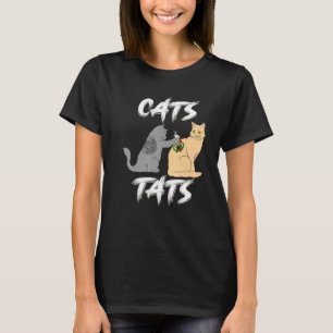 Tatuering av tatueringskatt för Kattdjur Tattoo Ar T Shirt