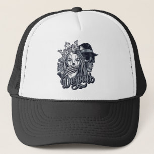 tatuering av Vintage chicano stil Keps