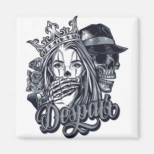 tatuering av Vintage chicano stil Magnet