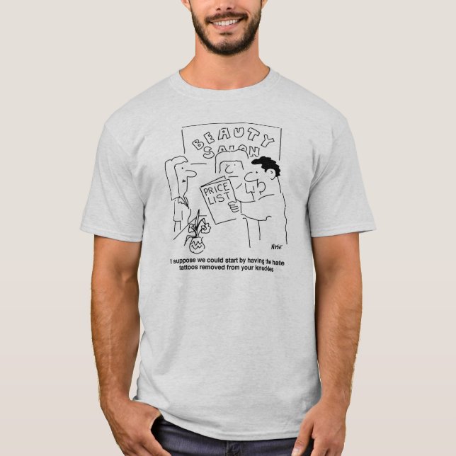 Tatuering Borttagning på Skönhetssalong Tema T Shirt (Framsida)