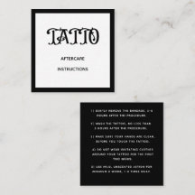 Tatuering eftervårdsinstruktion för fet grafittimö