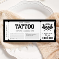 Tatuering Få bläckad presentbiljett Kupong 