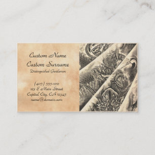 Tatuering för bläck för demon för kall visitkort