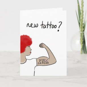 Tatuering för cancerkämpe kort
