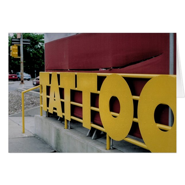 Tatuering Hälsningskort (Framsidan Horizontal)