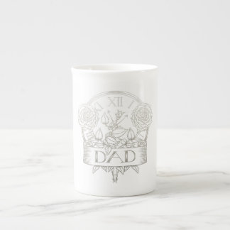 Tatuering i vintage stil Pappa konst Benporslin Mugg