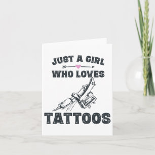 Tatuering Konst Gåvor Flickvän, Bara En Tjej Som Ä Kort